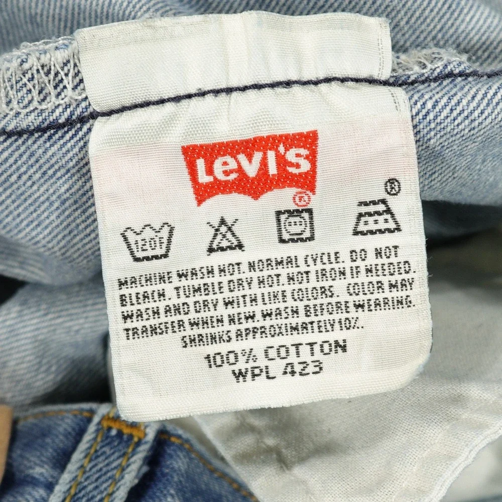 Vintage Levis 501XX Mens Jeans 36x32 Blue Original Fit Straight Leg Button Fly‎